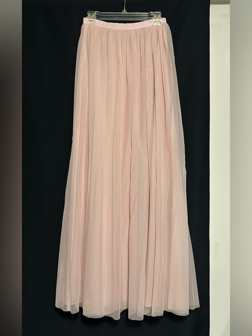 H&M Light Blush Pink Tulle Maxi Skirt